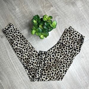 COLORFUL KOALA Brown Cheetah Print High Waist Leggings Women’s